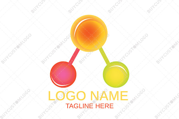 colourful gradient sharing icon logo