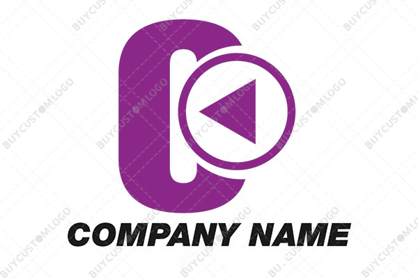 letter o play button logo