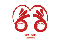 OK hand gesture heart logo