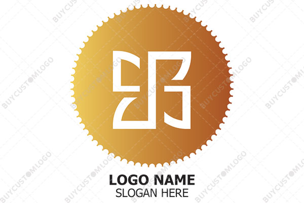 modern badge seal flower logo