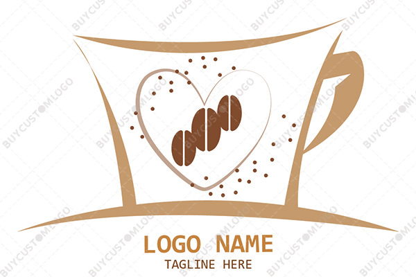 walls cup coffee heart logo