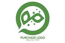 messaging icon face green logo