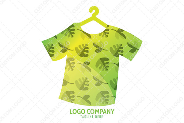 Green Floral T-shirt Logo