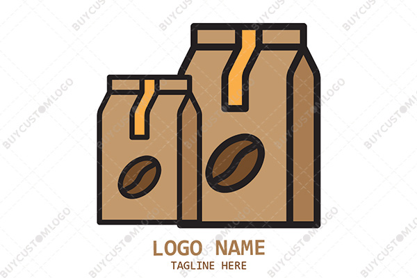 minimal coffee bags logo