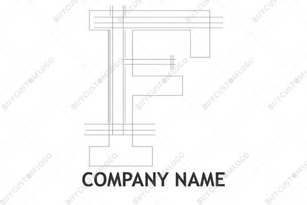 geometric f linework logo
