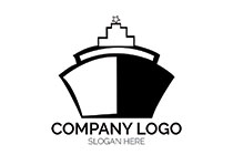 black podium funnel ship logo