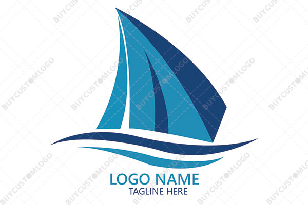 pyramid style sailing boat logo