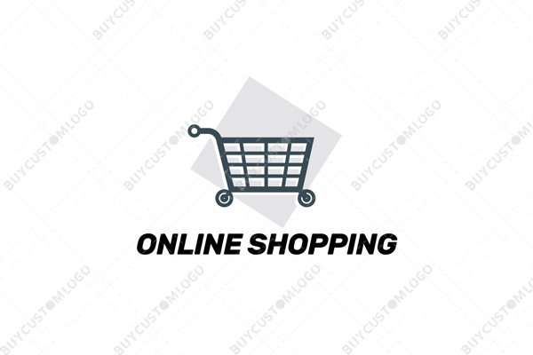 shopping cart and rhombus logo