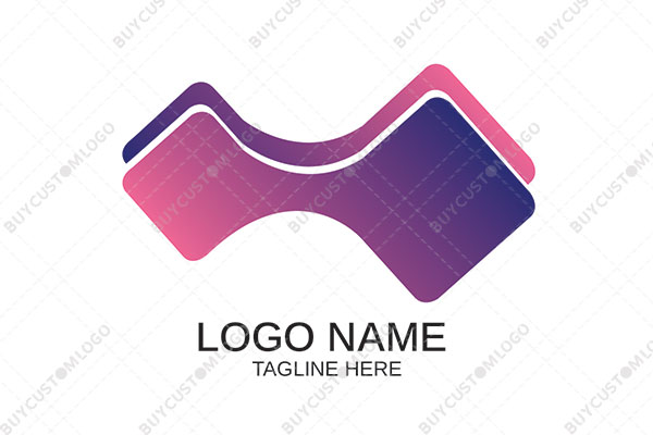 connected squares blue and pink logo