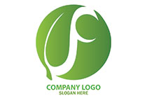 viper leaves and abstract person seal logo