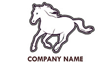 the energetic running horse logo