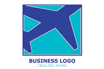 aeroplane in a square logo