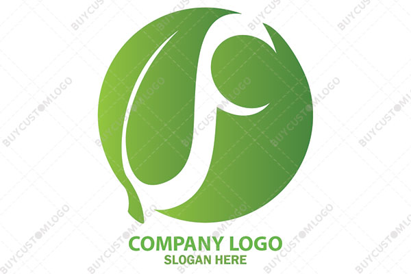 viper leaves and abstract person seal logo