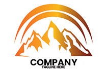 the fiery evening mountain logo