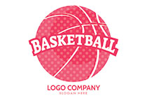 A Basket ball with a Basket ball Written Logo