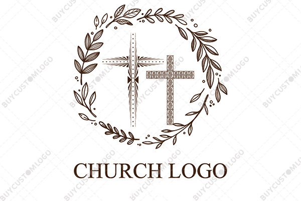 crosses in the nature church logo