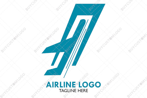 letter n with a flying aeroplane logo