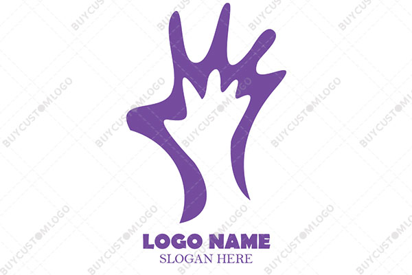 abstract parent and child hand logo
