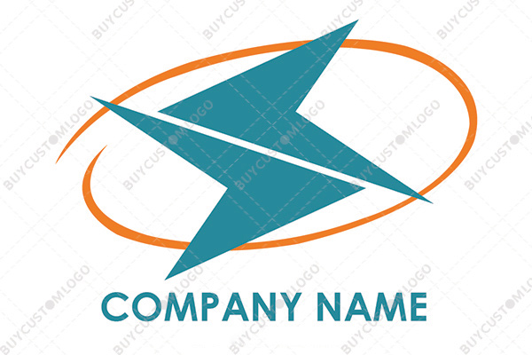 arrowheads in an abstract oval logo