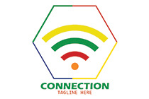signals in a hexagon colourful logo