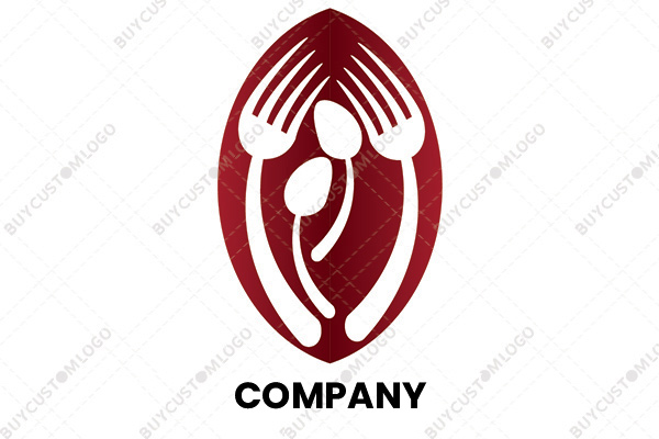 bent fork and spoon logo