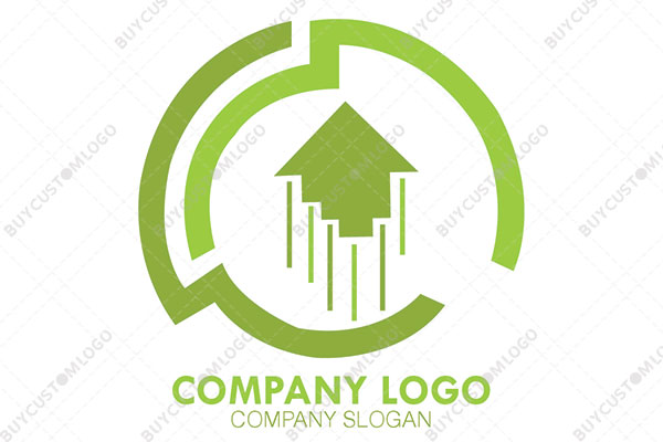 the rocket house green eco logo