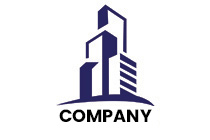 dark blue premium building logo