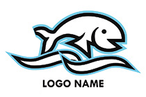 happy bouncing fish logo