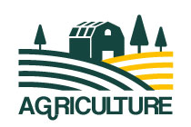 letter a farmhouse in fields logo