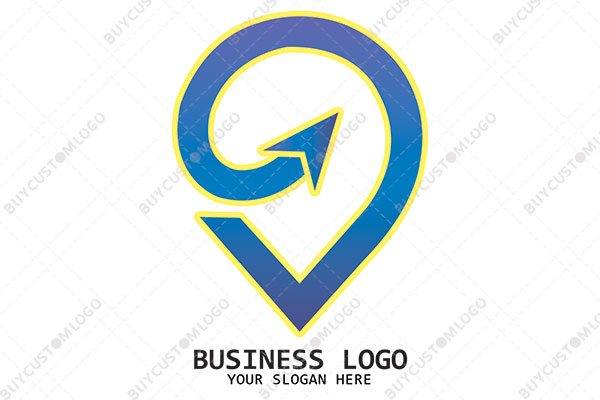 flying aeroplane location contrail logo