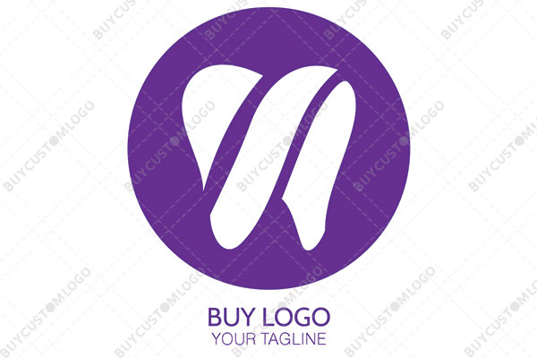 deformed tooth in a round seal logo