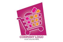 filled abstract shopping cart logo