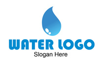 shiny water drop gradient logo