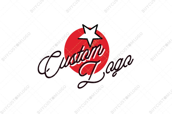 red circle and star logo