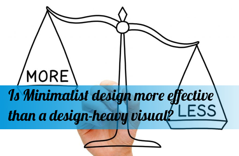 Is Minimalist design more effective than a design-heavy visual?